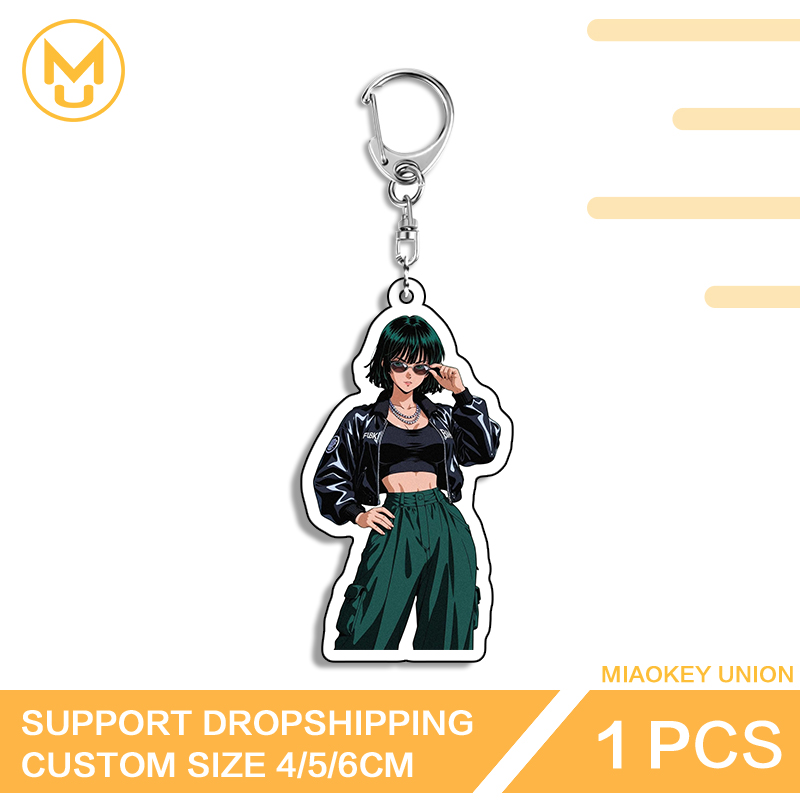 Resin Art Design Keychain - Cool Girl Hellish Blizzard Exquisite High