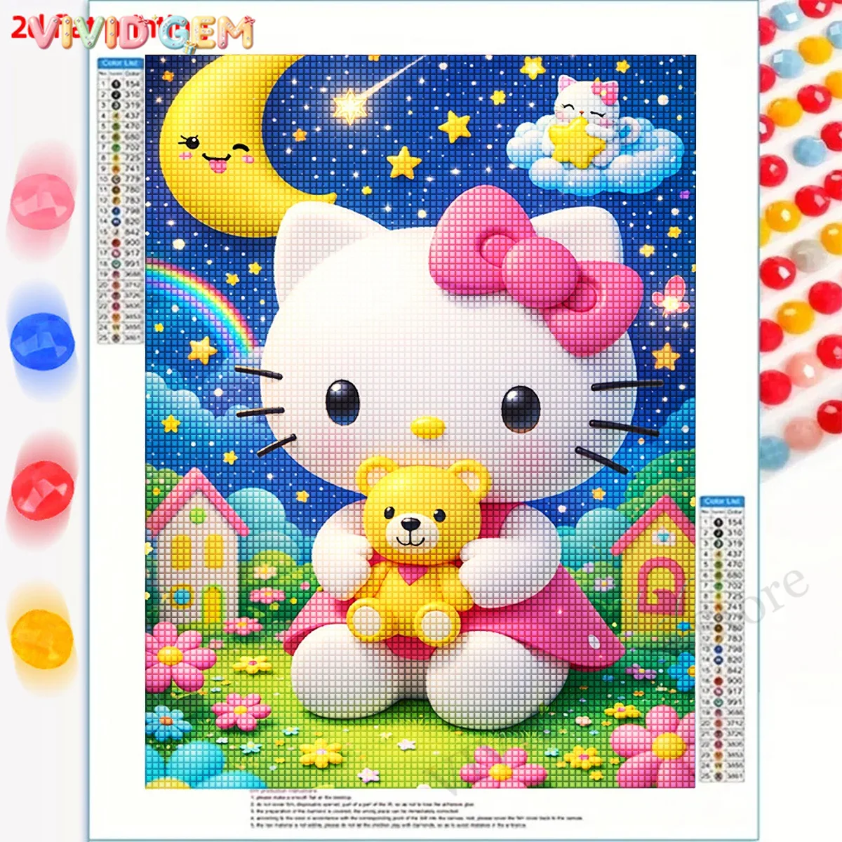Resin Art For Beginners - VIVID GEM New Cute Hello Kitty