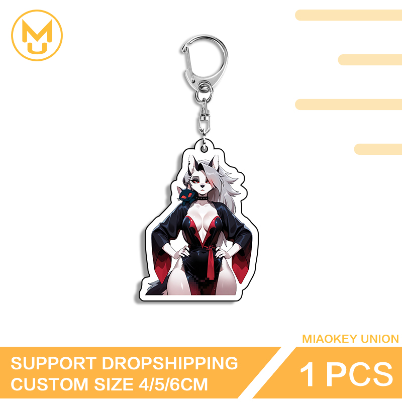 Resin Art Design Keychain - Beautiful Loona Enchanting Elegant Double Sided