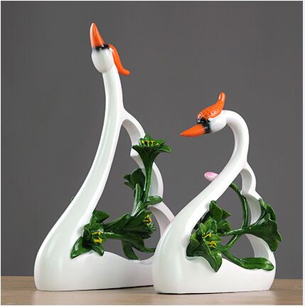 Resin Art Wedding Gift - couples swan lovers art decoration resin