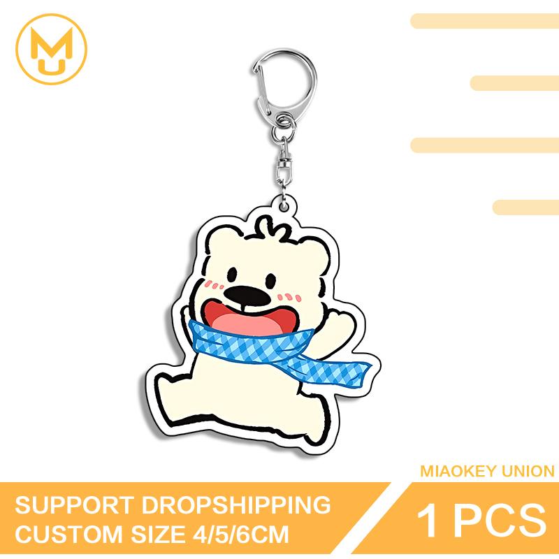 Cute Run Bear Eye Catching Edg - Resin Art Design Keychain review and price