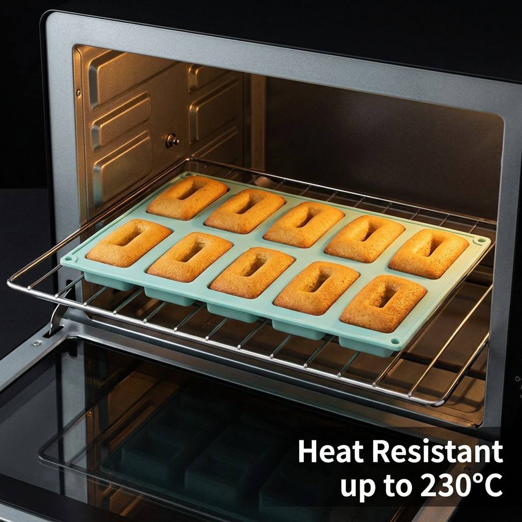 Non-stick 10-Hole Rectangle Si - Tray Mold Rectangle review and price