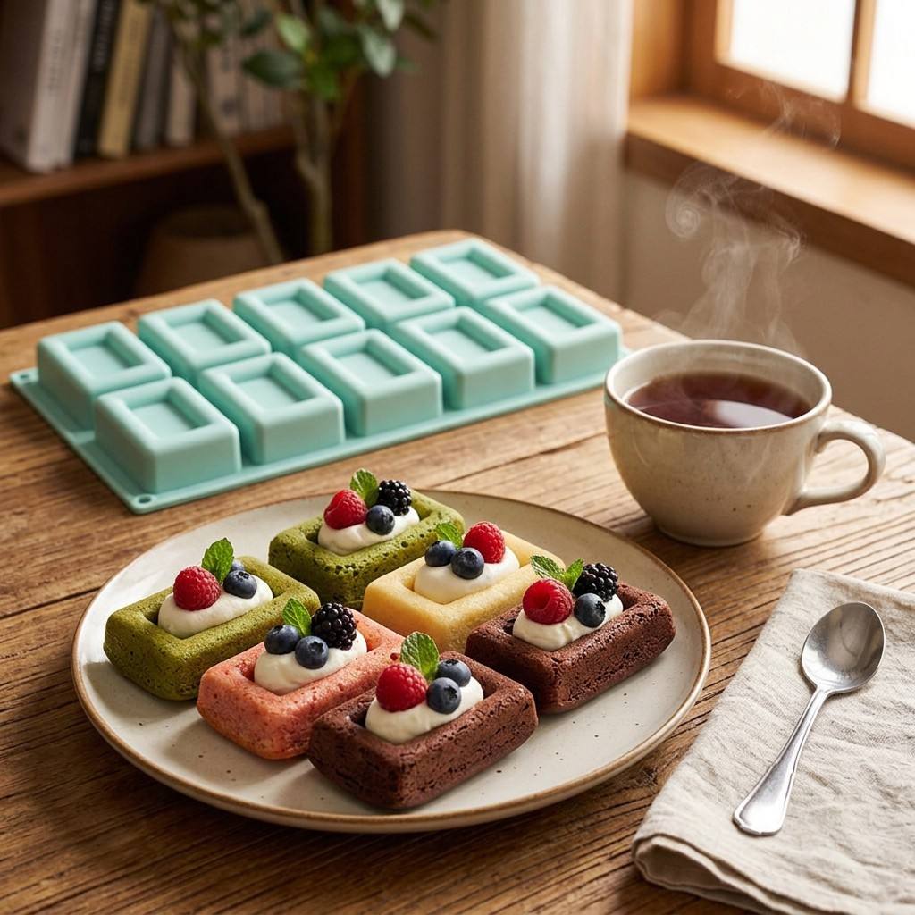 Non-stick 10-Hole Rectangle Si - Tray Mold Rectangle review and price