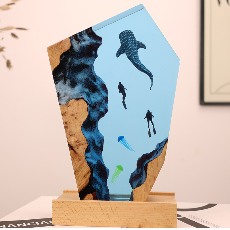 Resin Cave Whale Diver Desktop - Resin Art Wedding Gift review and price