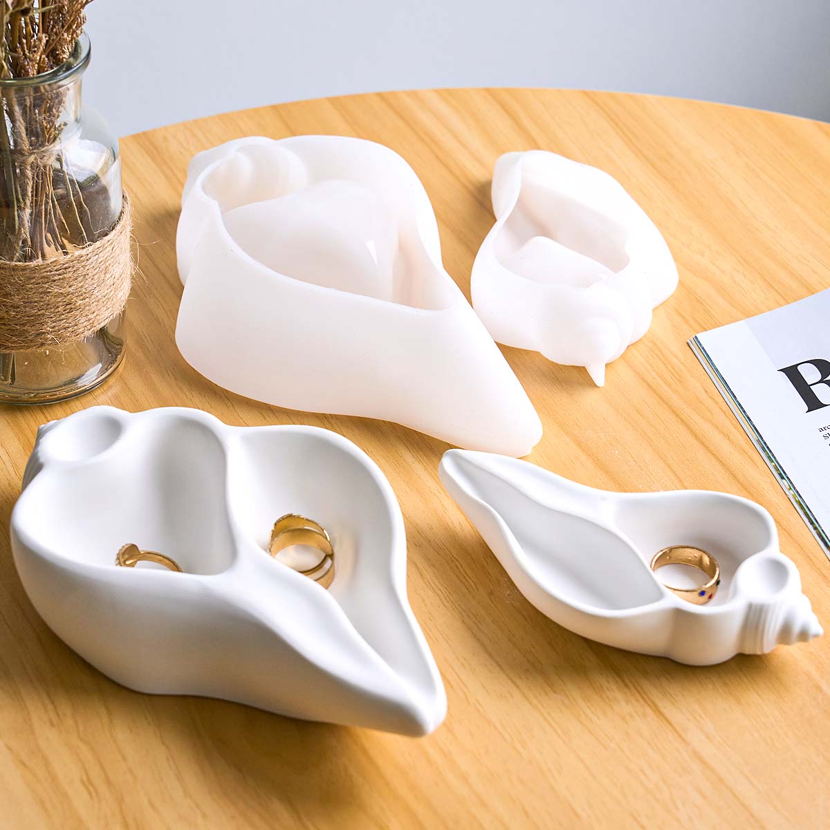 Ocean Conch Shell Candle Cup S - Resin Art Jewellery review and price