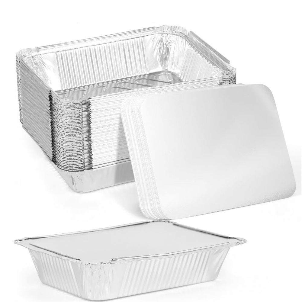 10PCS New With Lids Aluminum F - Tray Mold Rectangle review and price