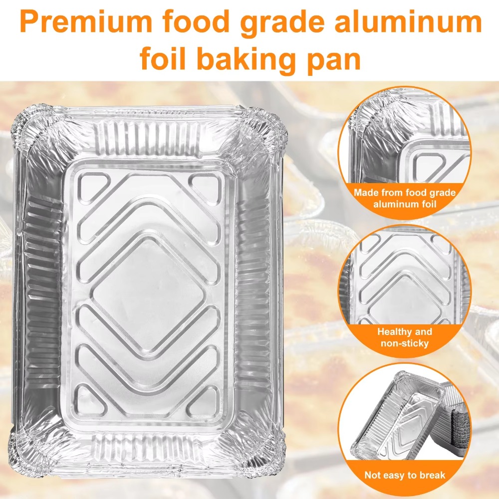 10PCS New With Lids Aluminum F - Tray Mold Rectangle review and price