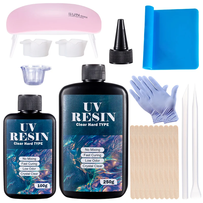 Hard UV Resin Glue Kit Fast Cu - Resin Art Price review and price