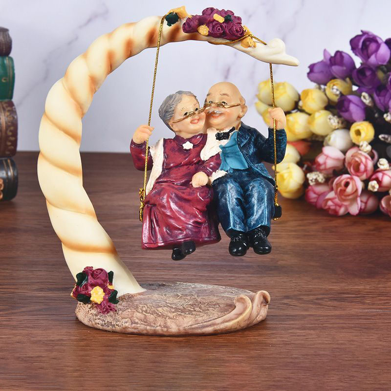 Chinese Swing Old Couples Resi - Resin Art Wedding Gift review and price
