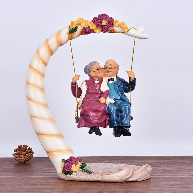 Chinese Swing Old Couples Resi - Resin Art Wedding Gift review and price