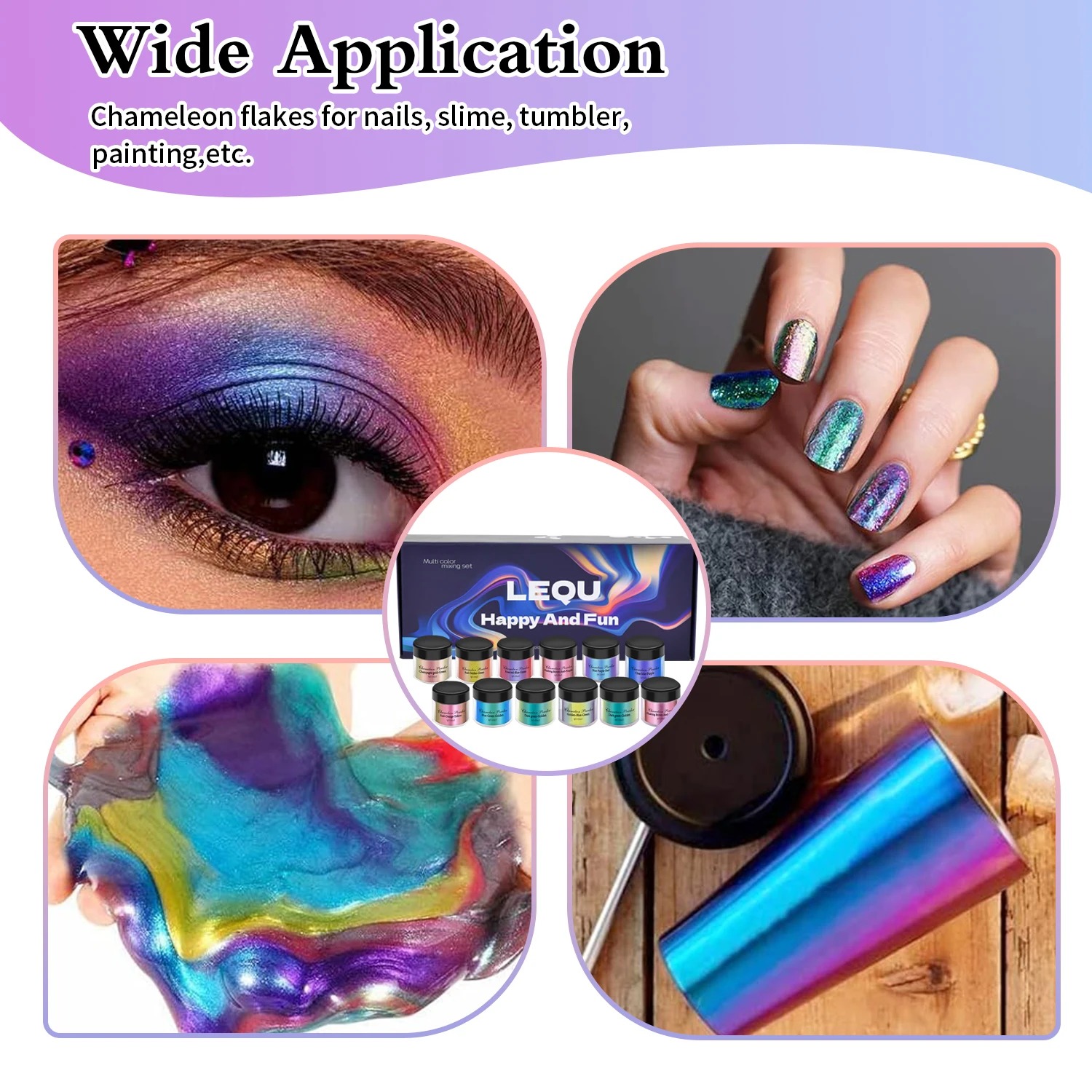 A set of chameleon pink nail c - Glitter Powder Resin review and price